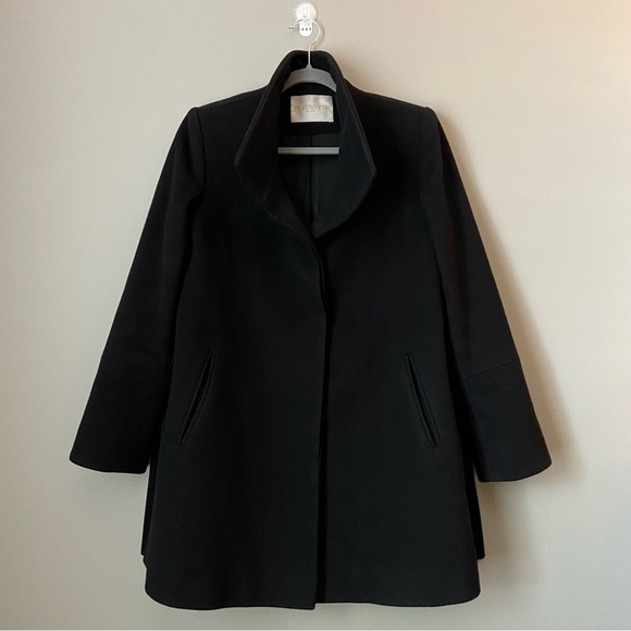 Fleurette Jackets & Blazers - Last Chance FLEURETTE Loro Piana Wool Peacoat Black Size L